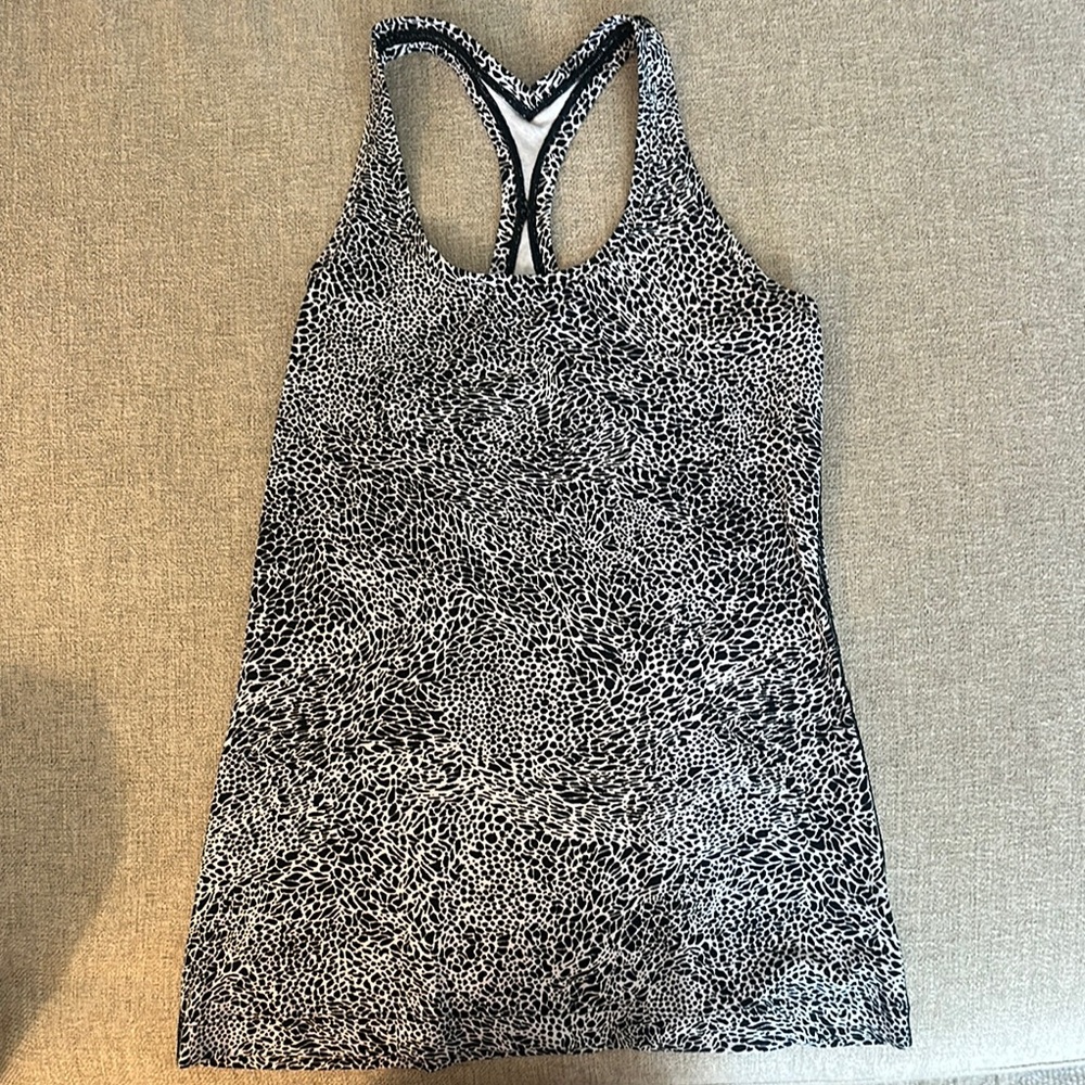 Black and White Animal Print Tank Top